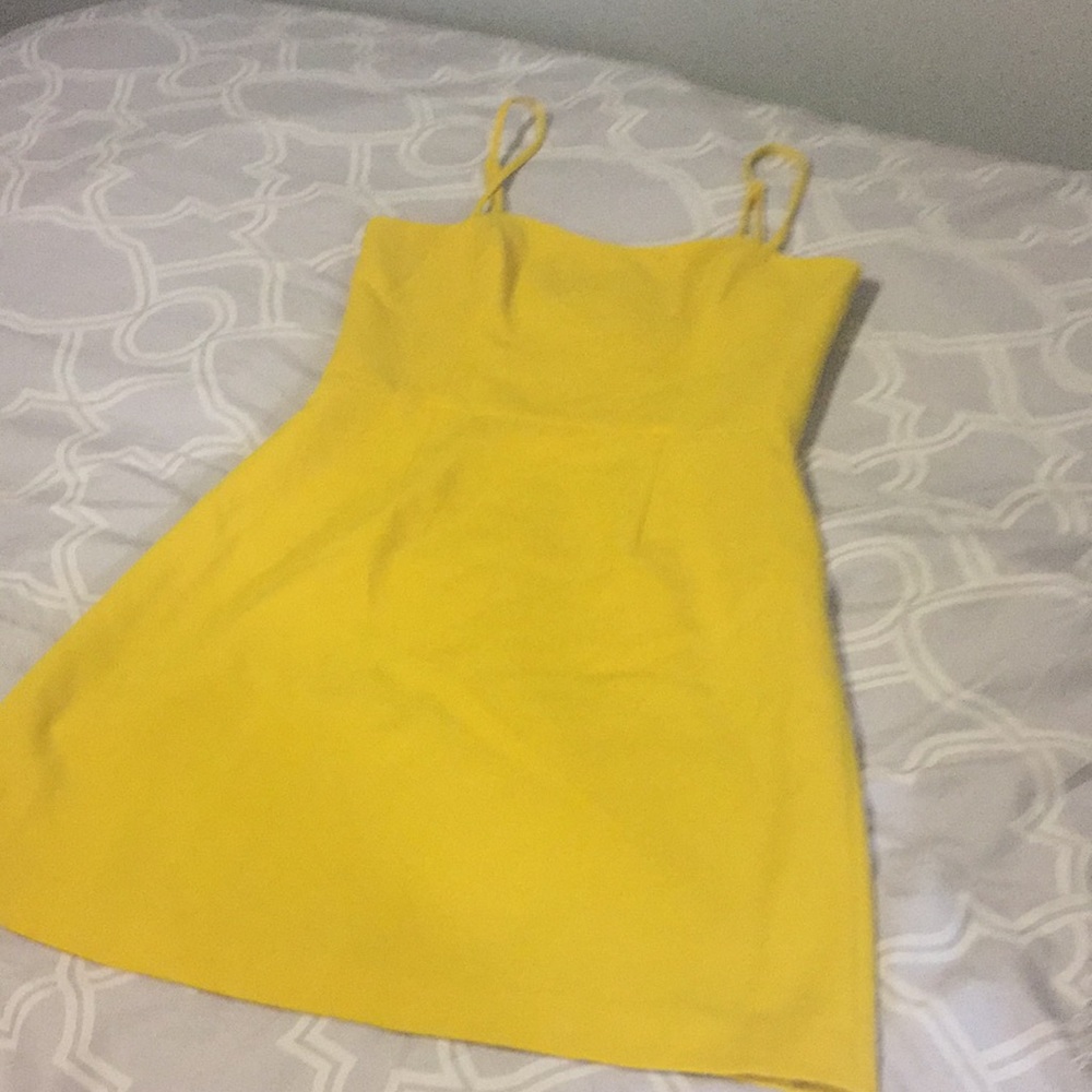 French connection yellow mustard dress